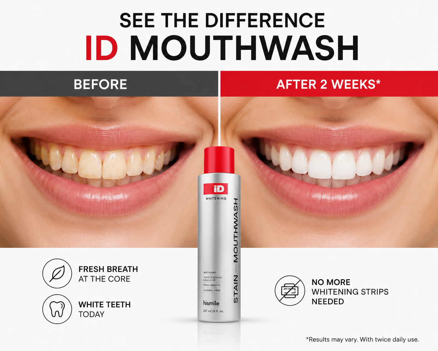 Stain-removing mouthwash